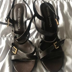 Brown leather sandals size 7